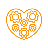 Resilience heart filled with coping strategies.